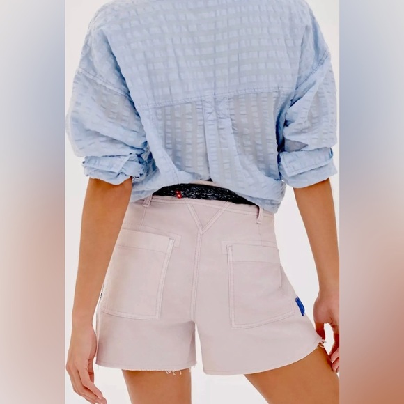 NWT Pilcro The Wanderer Shorts Lilac Purple Paint Splatter Patchwork OB1325588 - Picture 2 of 9